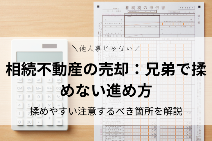 相続不動産の売却：兄弟で揉めない進め方｜共有名義・同意・揉めやすい注意するべき箇所を解説