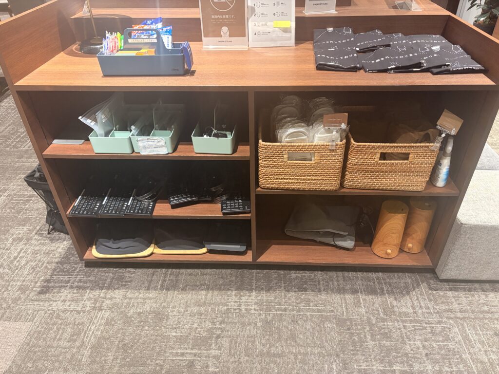 実際に行ってみた シェアラウンジ ワークスタイリング銀座 貸出品