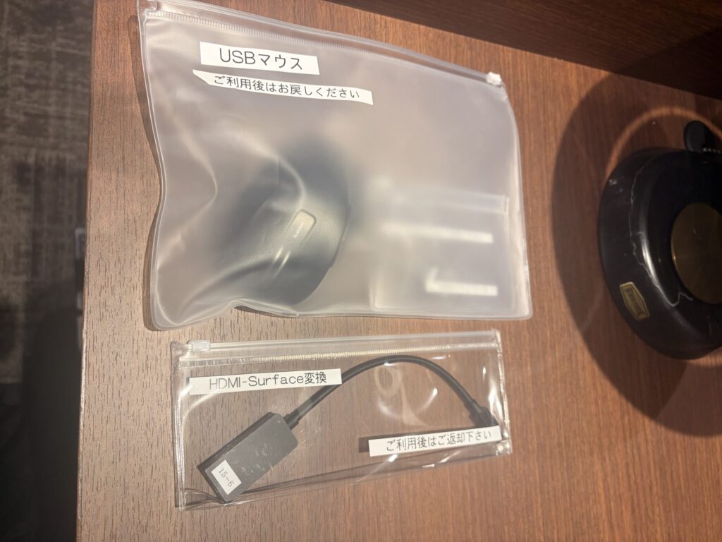 実際に行ってみた シェアラウンジ ワークスタイリング銀座 貸出品 パソコン周辺機器