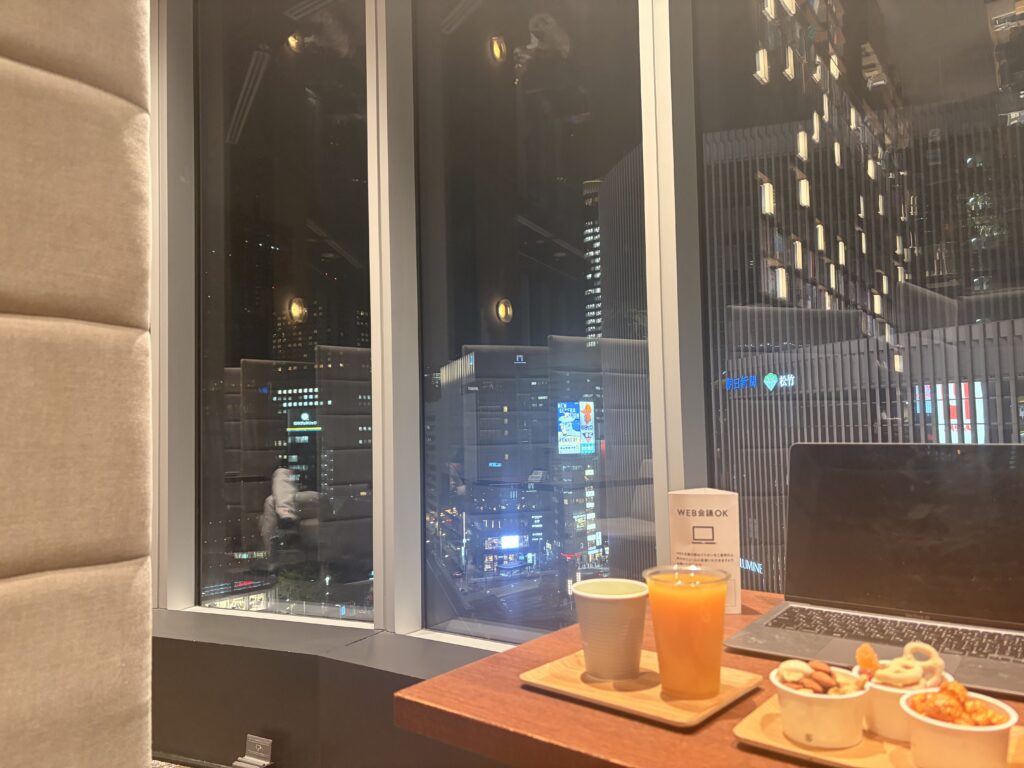 実際に行ってみた シェアラウンジ ワークスタイリング銀座 夜景