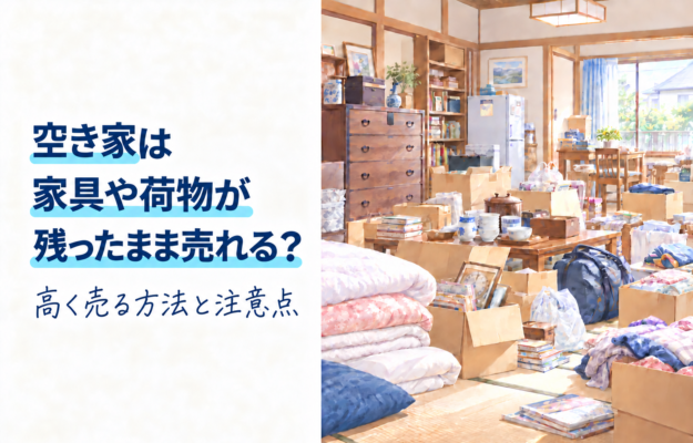 空き家は家具や荷物を残したまま売れる？高く売る方法と注意点
